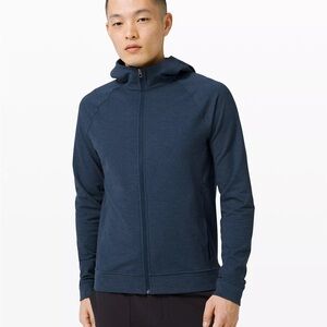 lululemon athletica Men's City Sweat Full-Zip Hoodie, Heathered True Navy, Large